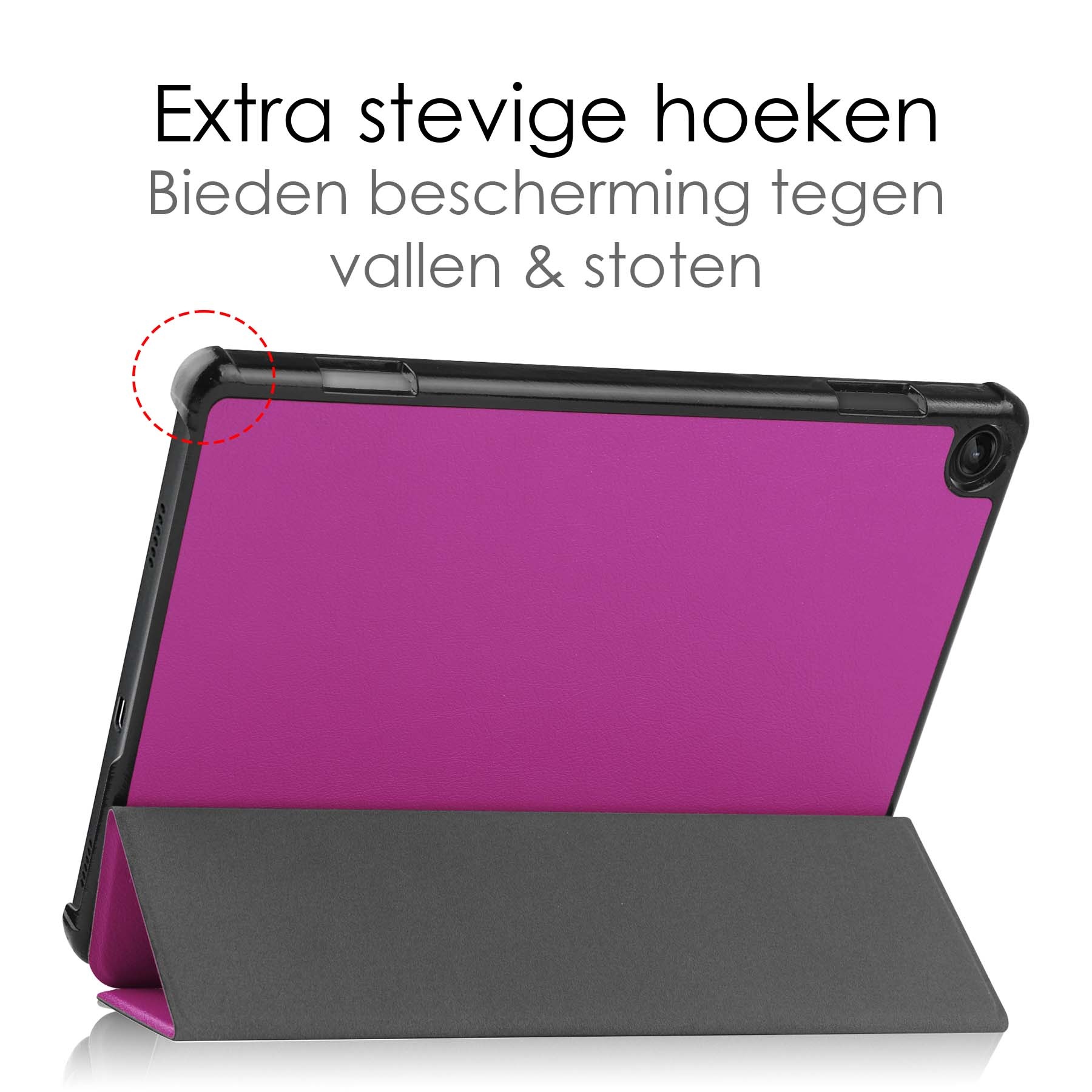 NoXx Hoesje Geschikt voor Lenovo Tab M10 (3rd gen) Hoesje Case Hard Cover Hoes Book Case - Paars
