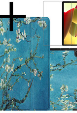 NoXx Hoesje Geschikt voor Lenovo Tab M10 (3rd gen) Hoesje Case Hard Cover Hoes Book Case Met Screenprotector - Bloesem