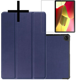 NoXx NoXx Lenovo Tab M10 (Gen 3) Hoesje Met Screenprotector - Donkerblauw
