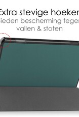 NoXx Hoesje Geschikt voor Lenovo Tab M10 (3rd gen) Hoesje Case Hard Cover Hoes Book Case Met Screenprotector - Donkergroen