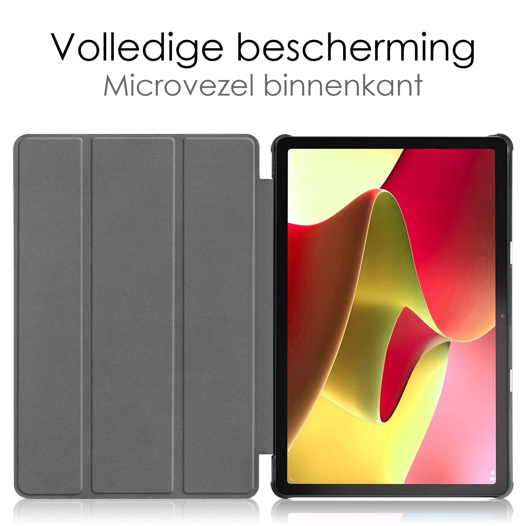 NoXx Hoesje Geschikt voor Lenovo Tab M10 (3rd gen) Hoesje Case Hard Cover Hoes Book Case Met Screenprotector - Galaxy