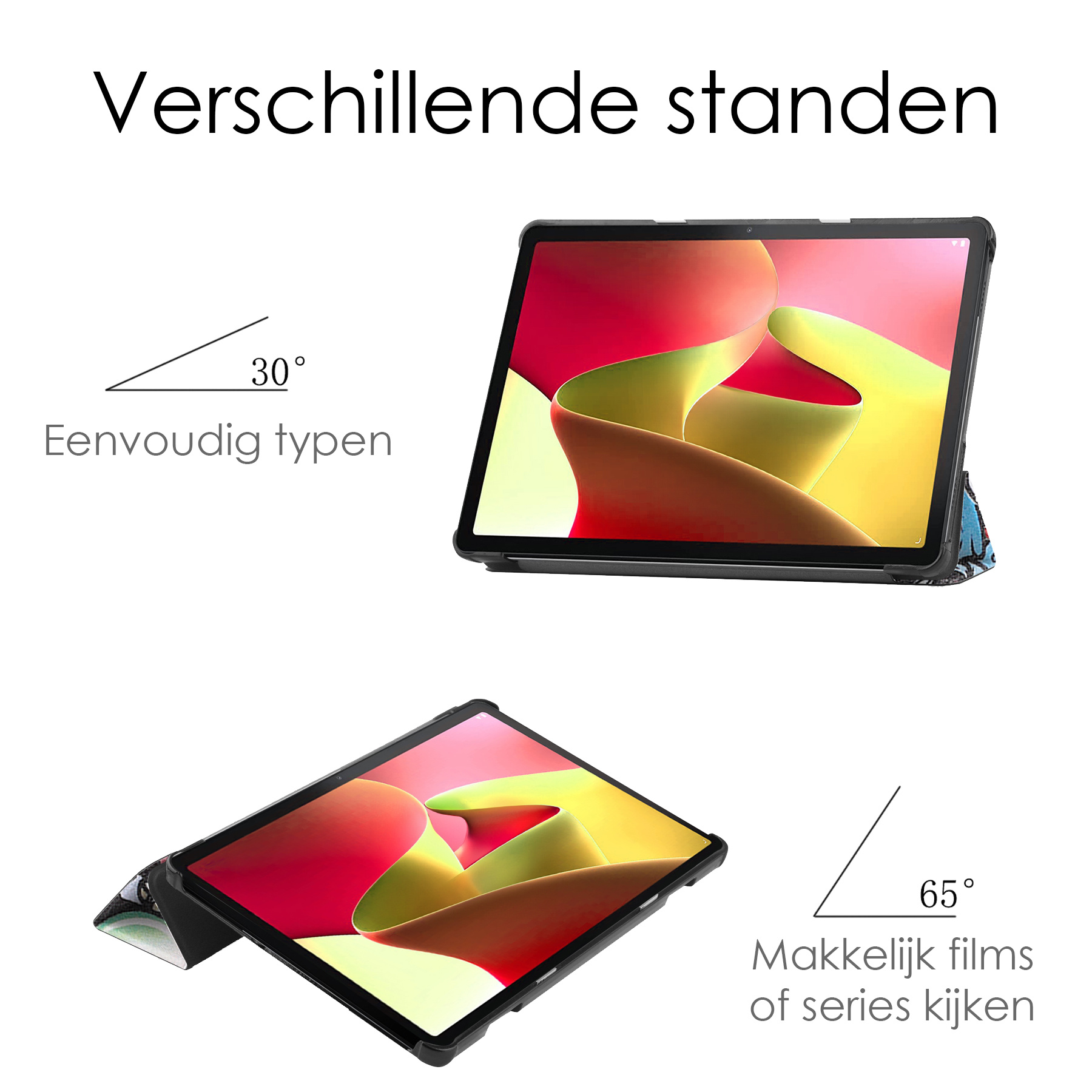 NoXx Hoesje Geschikt voor Lenovo Tab M10 (3rd gen) Hoesje Case Hard Cover Hoes Book Case Met Screenprotector - Graffity