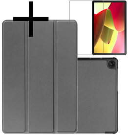 NoXx NoXx Lenovo Tab M10 (Gen 3) Hoesje Met Screenprotector - Grijs