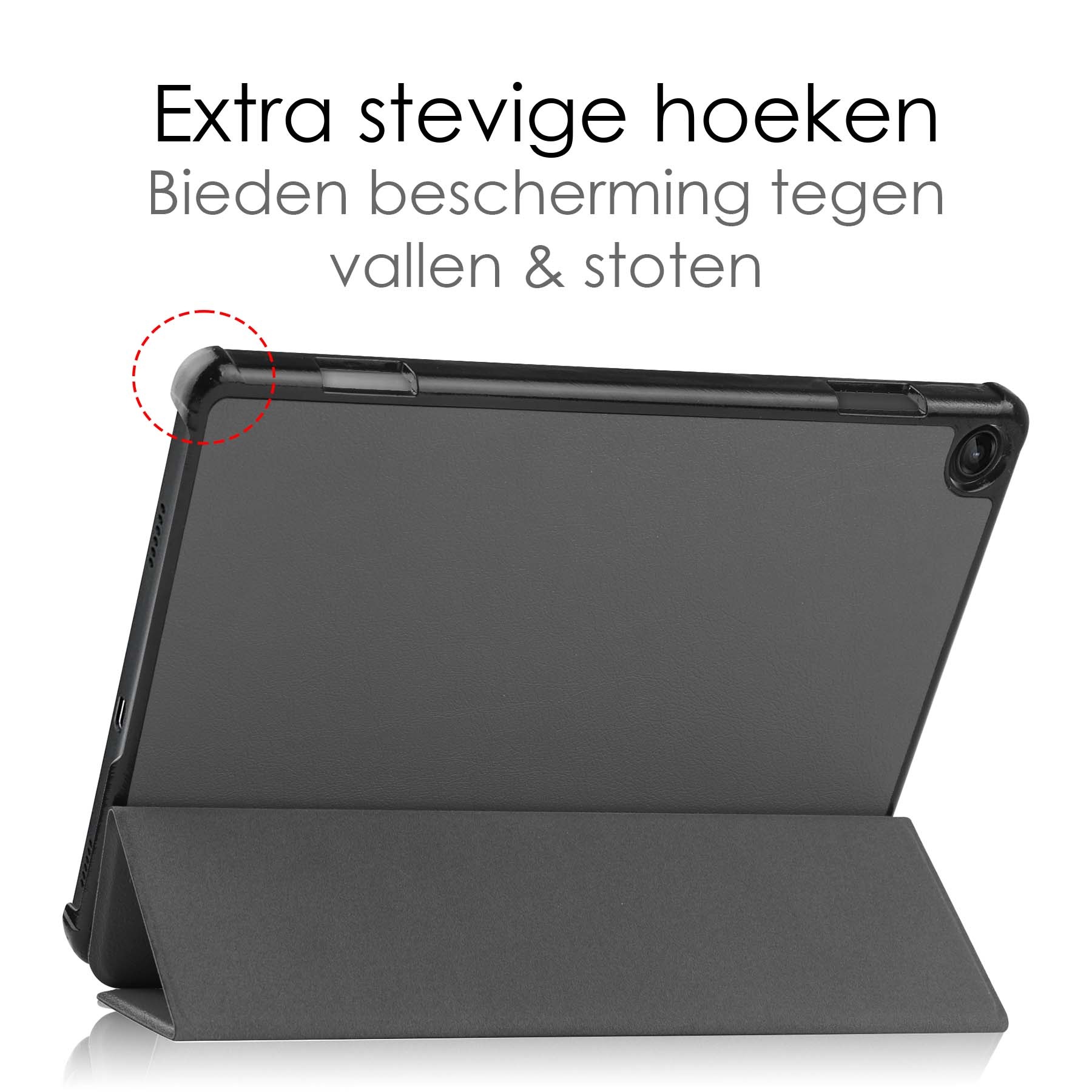 NoXx Hoesje Geschikt voor Lenovo Tab M10 (3rd gen) Hoesje Case Hard Cover Hoes Book Case Met Screenprotector - Grijs