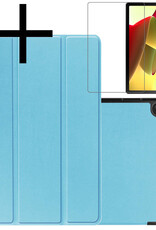 NoXx Hoesje Geschikt voor Lenovo Tab M10 (3rd gen) Hoesje Case Hard Cover Hoes Book Case Met Screenprotector - Lichtblauw