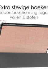NoXx Hoesje Geschikt voor Lenovo Tab M10 (3rd gen) Hoesje Case Hard Cover Hoes Book Case Met Screenprotector - Rosé goud