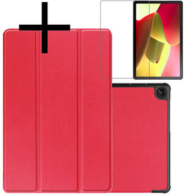 NoXx NoXx Lenovo Tab M10 (Gen 3) Hoesje Met Screenprotector - Rood
