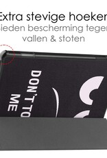 NoXx Hoesje Geschikt voor Lenovo Tab M10 (3rd gen) Hoesje Case Hard Cover Hoes Book Case Met Screenprotector - Don't Touch Me