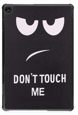 NoXx Hoesje Geschikt voor Lenovo Tab M10 (3rd gen) Hoesje Case Hard Cover Hoes Book Case Met Screenprotector - Don't Touch Me