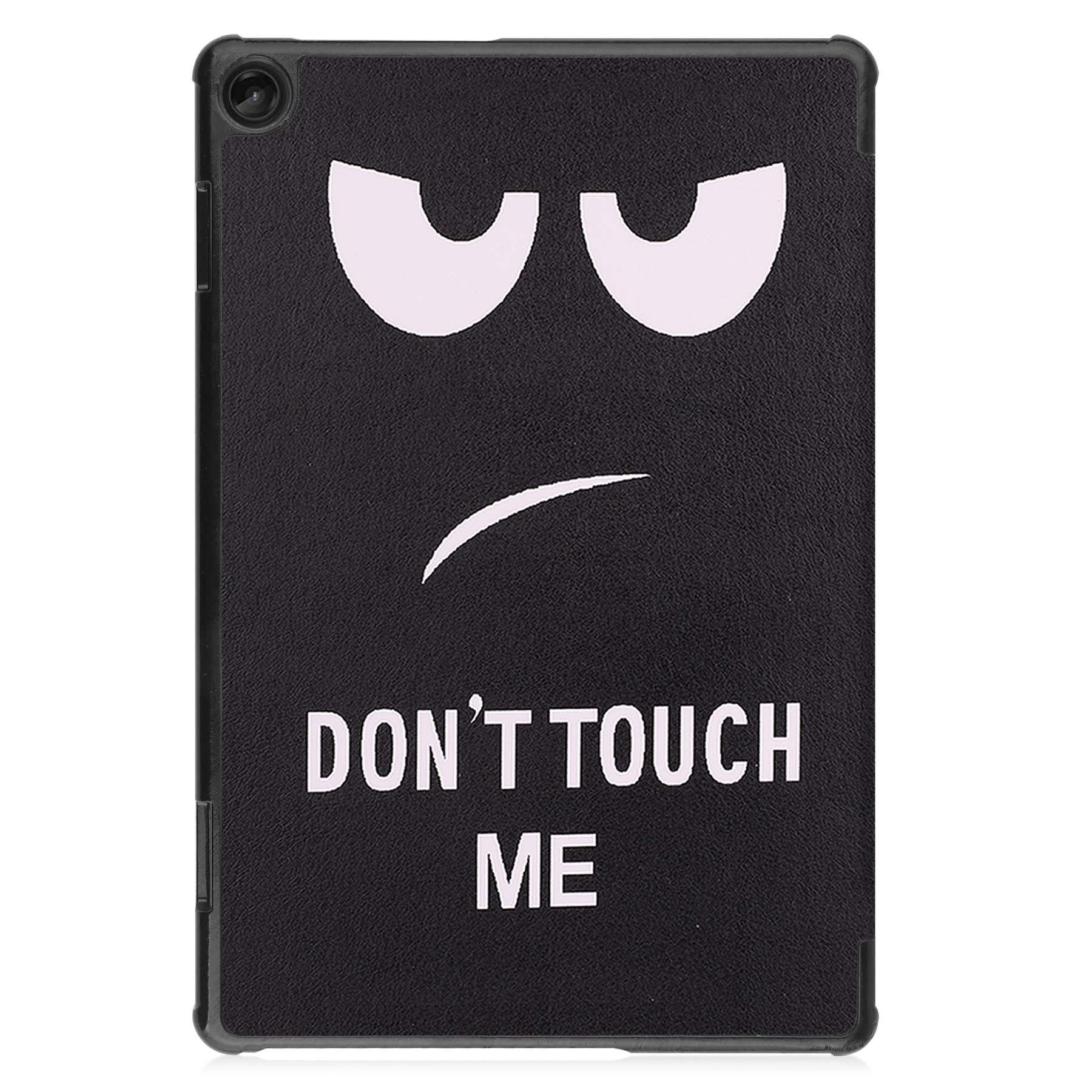 NoXx Hoesje Geschikt voor Lenovo Tab M10 (3rd gen) Hoesje Case Hard Cover Hoes Book Case Met Screenprotector - Don't Touch Me