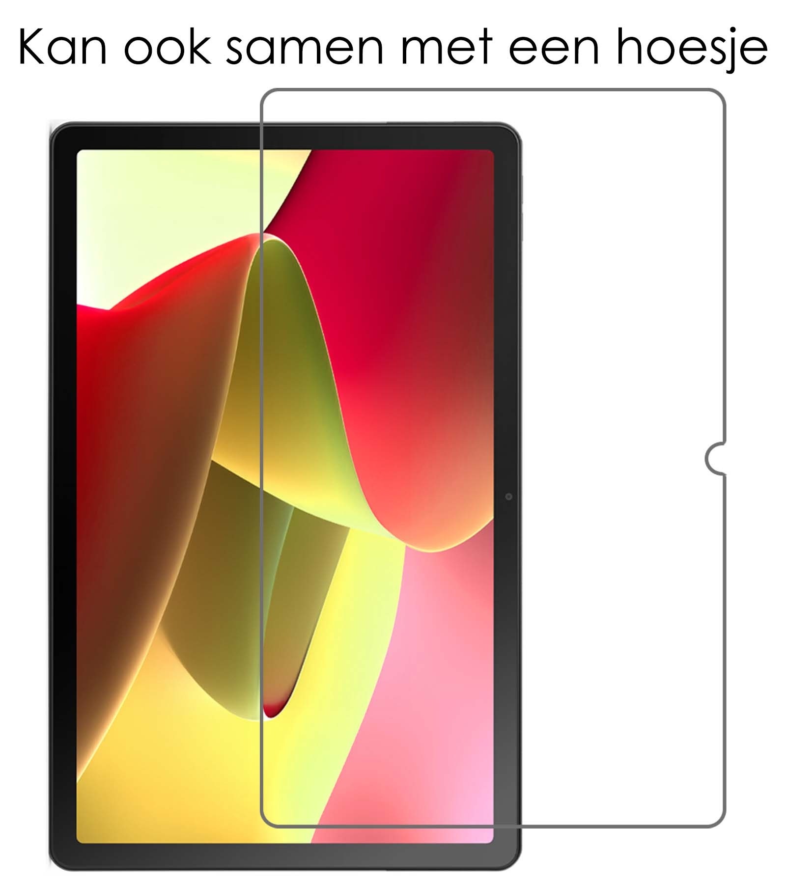 NoXx Hoesje Geschikt voor Lenovo Tab M10 (3rd gen) Hoesje Case Hard Cover Hoes Book Case Met Screenprotector - Zwart