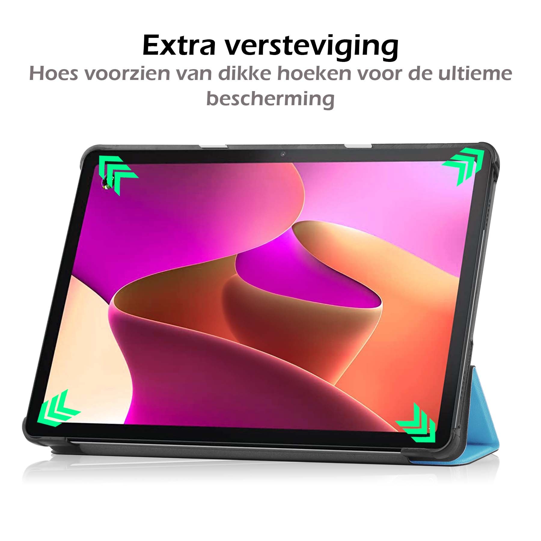 Nomfy Hoes Geschikt voor Lenovo Tab M10 (3rd gen) Hoes Tri-fold Tablet Hoesje Case - Hoesje Geschikt voor Lenovo Tab M10 (3e gen) Hoesje Hardcover Bookcase - Lichtblauw