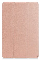 Nomfy Hoes Geschikt voor Lenovo Tab M10 (3rd gen) Hoes Tri-fold Tablet Hoesje Case - Hoesje Geschikt voor Lenovo Tab M10 (3e gen) Hoesje Hardcover Bookcase - Rosé goud