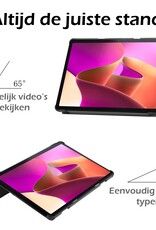Nomfy Hoes Geschikt voor Lenovo Tab M10 (3rd gen) Hoes Tri-fold Tablet Hoesje Case - Hoesje Geschikt voor Lenovo Tab M10 (3e gen) Hoesje Hardcover Bookcase - Rosé goud