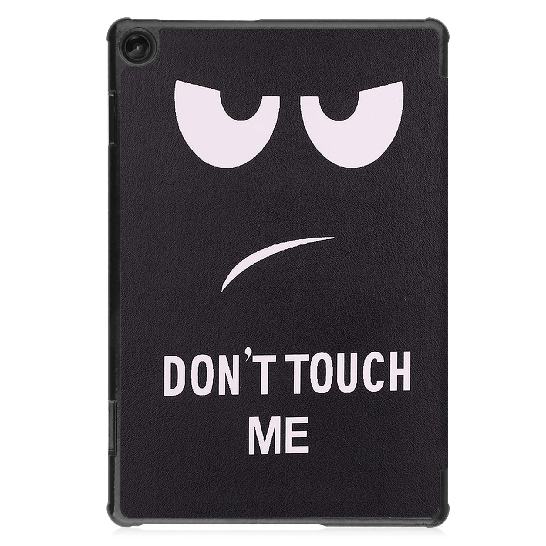 Nomfy Hoes Geschikt voor Lenovo Tab M10 (3rd gen) Hoes Tri-fold Tablet Hoesje Case - Hoesje Geschikt voor Lenovo Tab M10 (3e gen) Hoesje Hardcover Bookcase - Don't Touch Me