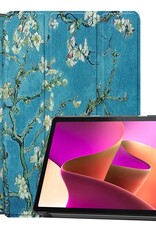 Nomfy Hoes Geschikt voor Lenovo Tab M10 (3rd gen) Hoes Tri-fold Tablet Hoesje Case Met Screenprotector - Hoesje Geschikt voor Lenovo Tab M10 (3e gen) Hoesje Hardcover Bookcase - Bloesem