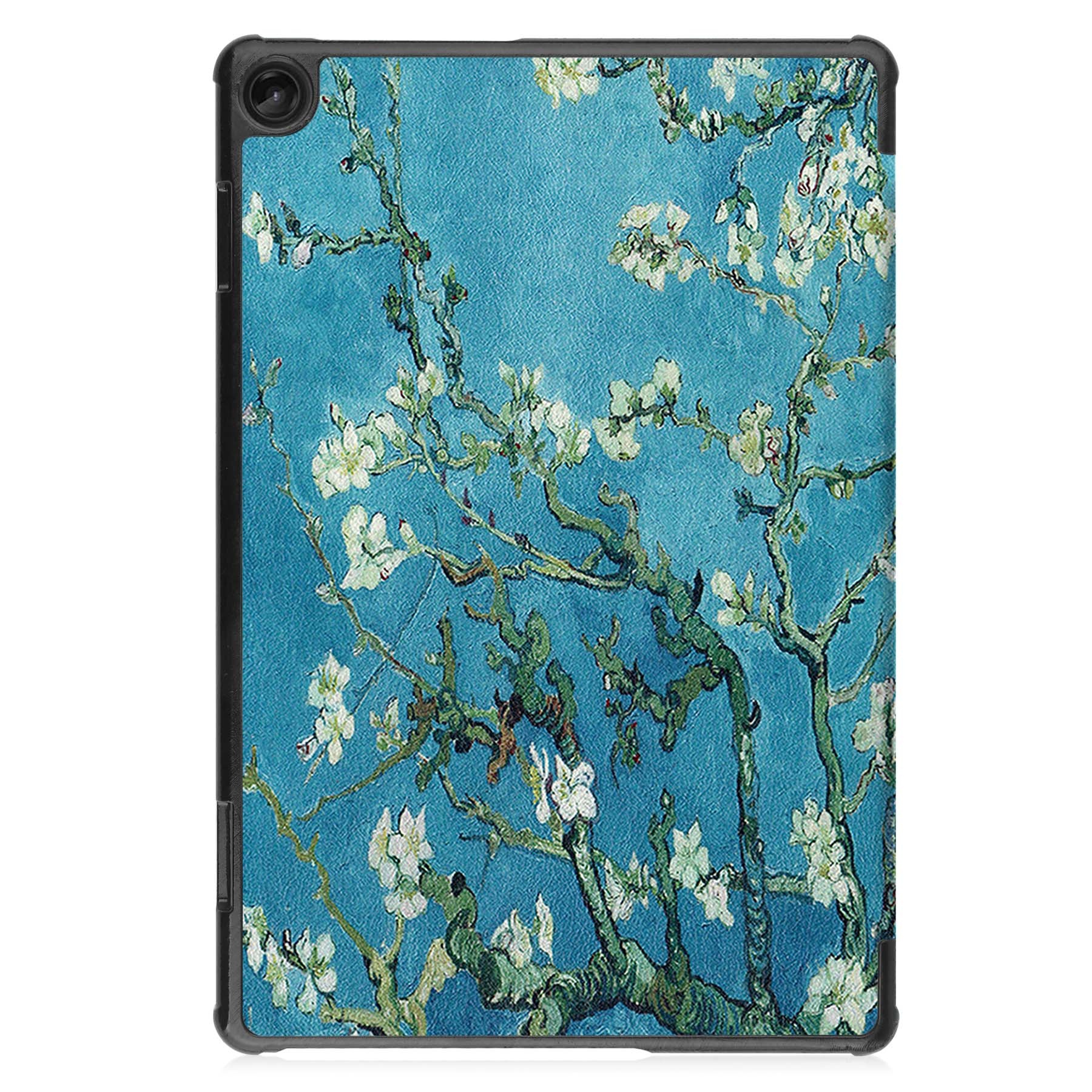 Nomfy Hoes Geschikt voor Lenovo Tab M10 (3rd gen) Hoes Tri-fold Tablet Hoesje Case Met Screenprotector - Hoesje Geschikt voor Lenovo Tab M10 (3e gen) Hoesje Hardcover Bookcase - Bloesem