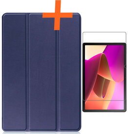 Nomfy Nomfy Lenovo Tab M10 (Gen 3) Hoesje Met Screenprotector - Donkerblauw