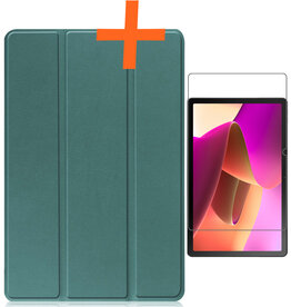 Nomfy Nomfy Lenovo Tab M10 (Gen 3) Hoesje Met Screenprotector - Donkergroen