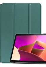 Nomfy Hoes Geschikt voor Lenovo Tab M10 (3rd gen) Hoes Tri-fold Tablet Hoesje Case Met Screenprotector - Hoesje Geschikt voor Lenovo Tab M10 (3e gen) Hoesje Hardcover Bookcase - Donkergroen