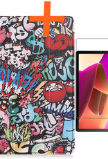 Nomfy Hoes Geschikt voor Lenovo Tab M10 (3rd gen) Hoes Tri-fold Tablet Hoesje Case Met Screenprotector - Hoesje Geschikt voor Lenovo Tab M10 (3e gen) Hoesje Hardcover Bookcase - Graffity
