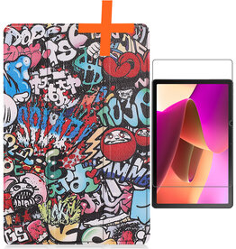 Nomfy Nomfy Lenovo Tab M10 (Gen 3) Hoesje Met Screenprotector - Graffity