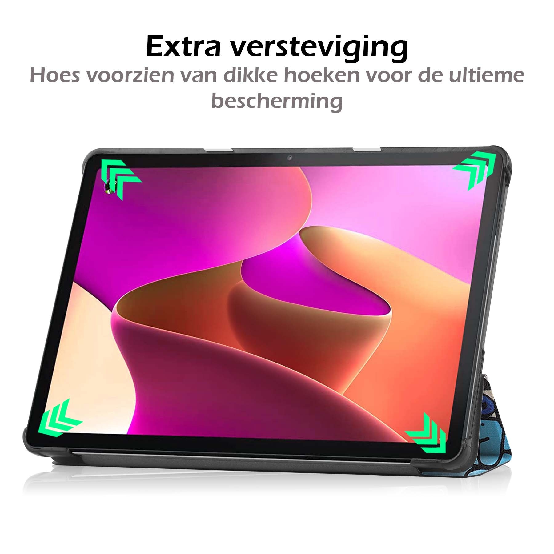 Nomfy Hoes Geschikt voor Lenovo Tab M10 (3rd gen) Hoes Tri-fold Tablet Hoesje Case Met Screenprotector - Hoesje Geschikt voor Lenovo Tab M10 (3e gen) Hoesje Hardcover Bookcase - Graffity