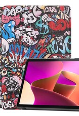 Nomfy Hoes Geschikt voor Lenovo Tab M10 (3rd gen) Hoes Tri-fold Tablet Hoesje Case Met Screenprotector - Hoesje Geschikt voor Lenovo Tab M10 (3e gen) Hoesje Hardcover Bookcase - Graffity