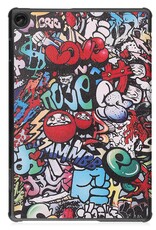 Nomfy Hoes Geschikt voor Lenovo Tab M10 (3rd gen) Hoes Tri-fold Tablet Hoesje Case Met Screenprotector - Hoesje Geschikt voor Lenovo Tab M10 (3e gen) Hoesje Hardcover Bookcase - Graffity