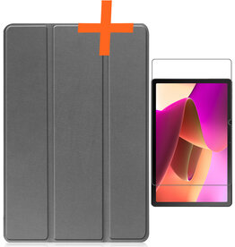 Nomfy Nomfy Lenovo Tab M10 (Gen 3) Hoesje Met Screenprotector - Grijs