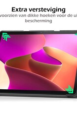 Nomfy Hoes Geschikt voor Lenovo Tab M10 (3rd gen) Hoes Tri-fold Tablet Hoesje Case Met Screenprotector - Hoesje Geschikt voor Lenovo Tab M10 (3e gen) Hoesje Hardcover Bookcase - Grijs