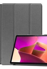 Nomfy Hoes Geschikt voor Lenovo Tab M10 (3rd gen) Hoes Tri-fold Tablet Hoesje Case Met Screenprotector - Hoesje Geschikt voor Lenovo Tab M10 (3e gen) Hoesje Hardcover Bookcase - Grijs