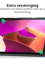 Nomfy Hoes Geschikt voor Lenovo Tab M10 (3rd gen) Hoes Tri-fold Tablet Hoesje Case Met Screenprotector - Hoesje Geschikt voor Lenovo Tab M10 (3e gen) Hoesje Hardcover Bookcase - Lichtblauw