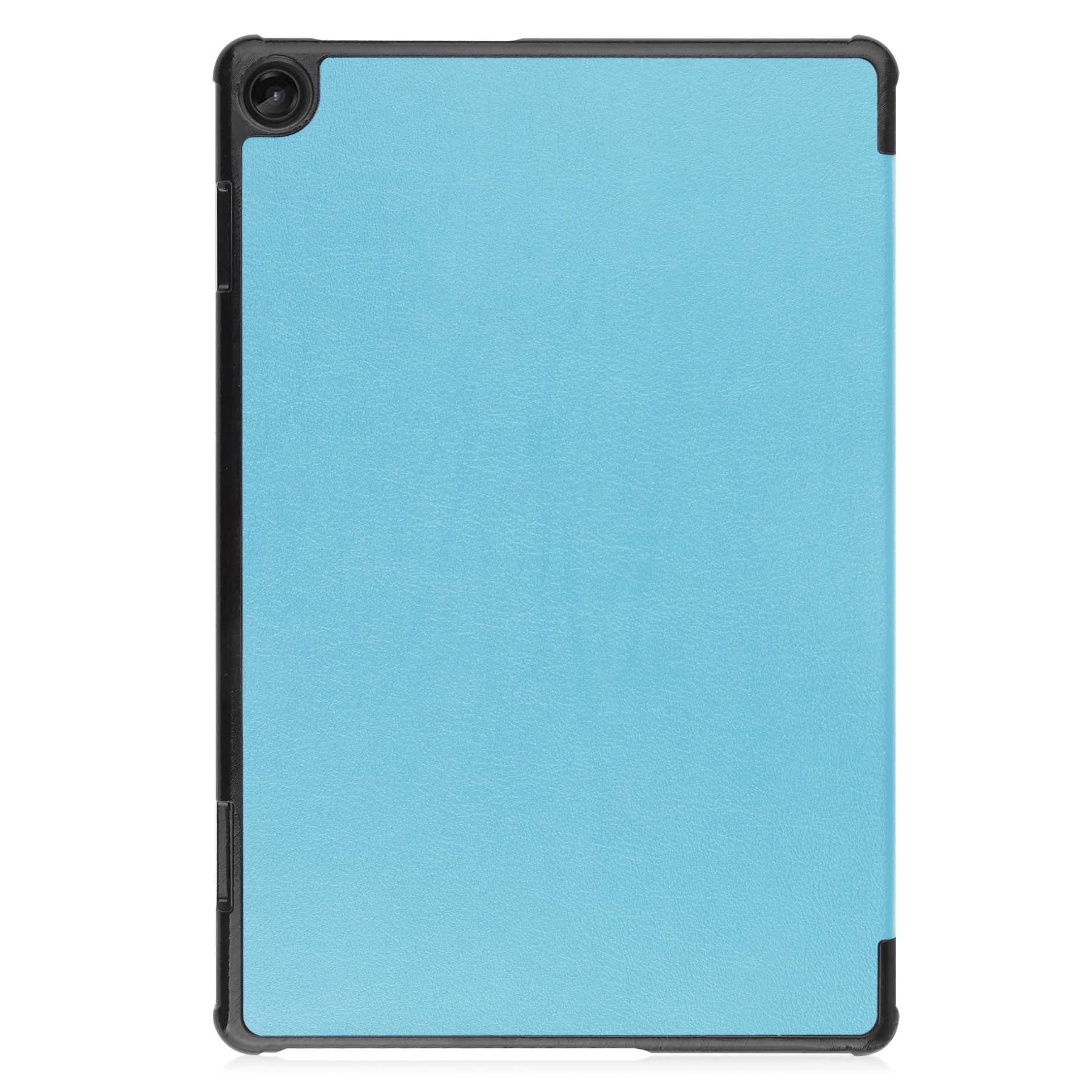 Nomfy Hoes Geschikt voor Lenovo Tab M10 (3rd gen) Hoes Tri-fold Tablet Hoesje Case Met Screenprotector - Hoesje Geschikt voor Lenovo Tab M10 (3e gen) Hoesje Hardcover Bookcase - Lichtblauw