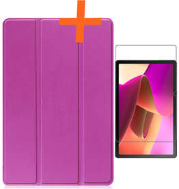 Nomfy Nomfy Lenovo Tab M10 (Gen 3) Hoesje Met Screenprotector - Paars