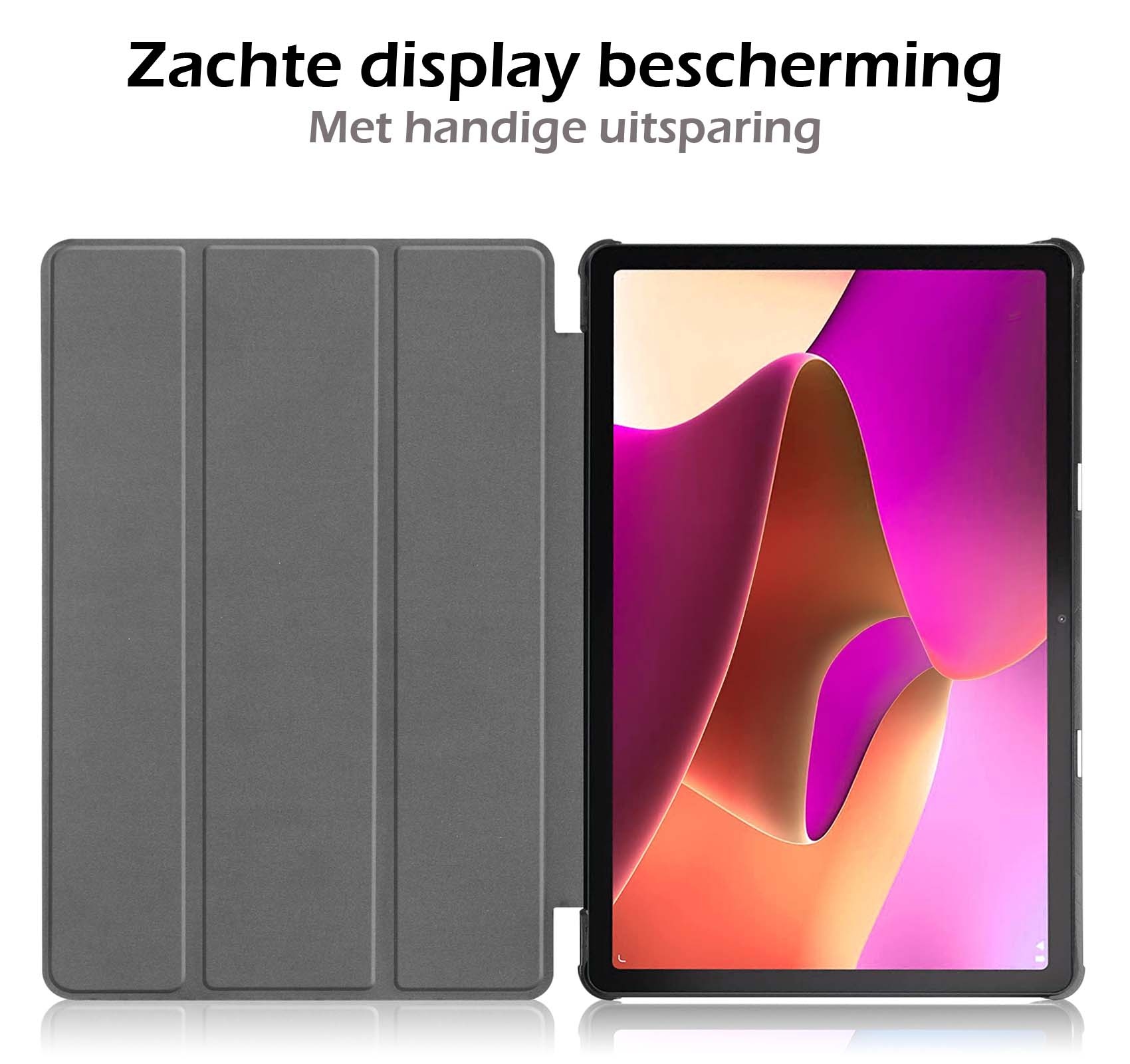 Nomfy Hoes Geschikt voor Lenovo Tab M10 (3rd gen) Hoes Tri-fold Tablet Hoesje Case Met Screenprotector - Hoesje Geschikt voor Lenovo Tab M10 (3e gen) Hoesje Hardcover Bookcase - Paars