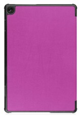 Nomfy Hoes Geschikt voor Lenovo Tab M10 (3rd gen) Hoes Tri-fold Tablet Hoesje Case Met Screenprotector - Hoesje Geschikt voor Lenovo Tab M10 (3e gen) Hoesje Hardcover Bookcase - Paars
