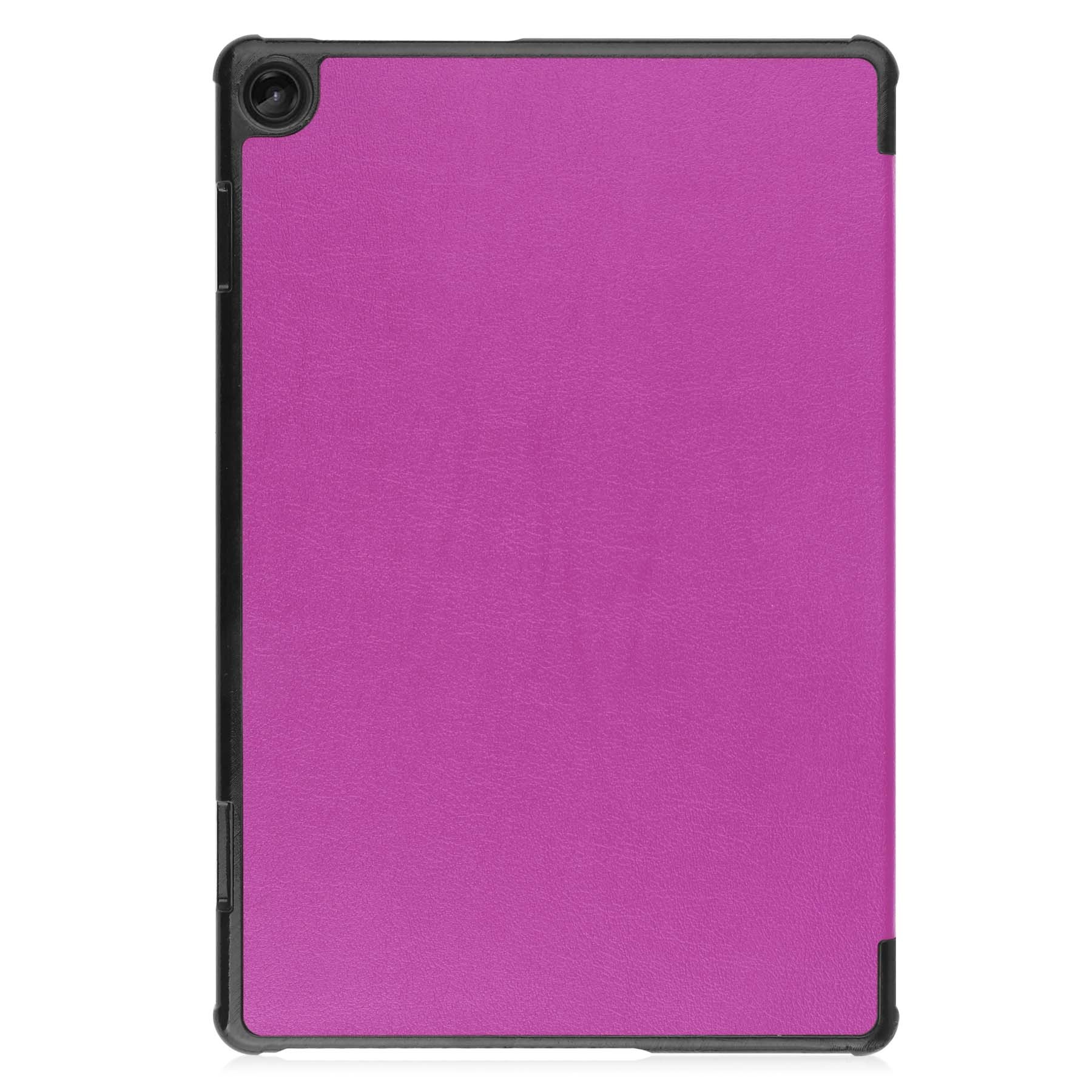 Nomfy Hoes Geschikt voor Lenovo Tab M10 (3rd gen) Hoes Tri-fold Tablet Hoesje Case Met Screenprotector - Hoesje Geschikt voor Lenovo Tab M10 (3e gen) Hoesje Hardcover Bookcase - Paars