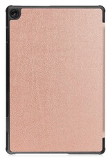 Nomfy Hoes Geschikt voor Lenovo Tab M10 (3rd gen) Hoes Tri-fold Tablet Hoesje Case Met Screenprotector - Hoesje Geschikt voor Lenovo Tab M10 (3e gen) Hoesje Hardcover Bookcase - Rosé goud