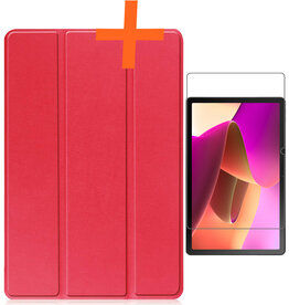 Nomfy Nomfy Lenovo Tab M10 (Gen 3) Hoesje Met Screenprotector - Rood