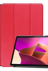 Nomfy Hoes Geschikt voor Lenovo Tab M10 (3rd gen) Hoes Tri-fold Tablet Hoesje Case Met Screenprotector - Hoesje Geschikt voor Lenovo Tab M10 (3e gen) Hoesje Hardcover Bookcase - Rood