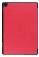 Nomfy Hoes Geschikt voor Lenovo Tab M10 (3rd gen) Hoes Tri-fold Tablet Hoesje Case Met Screenprotector - Hoesje Geschikt voor Lenovo Tab M10 (3e gen) Hoesje Hardcover Bookcase - Rood