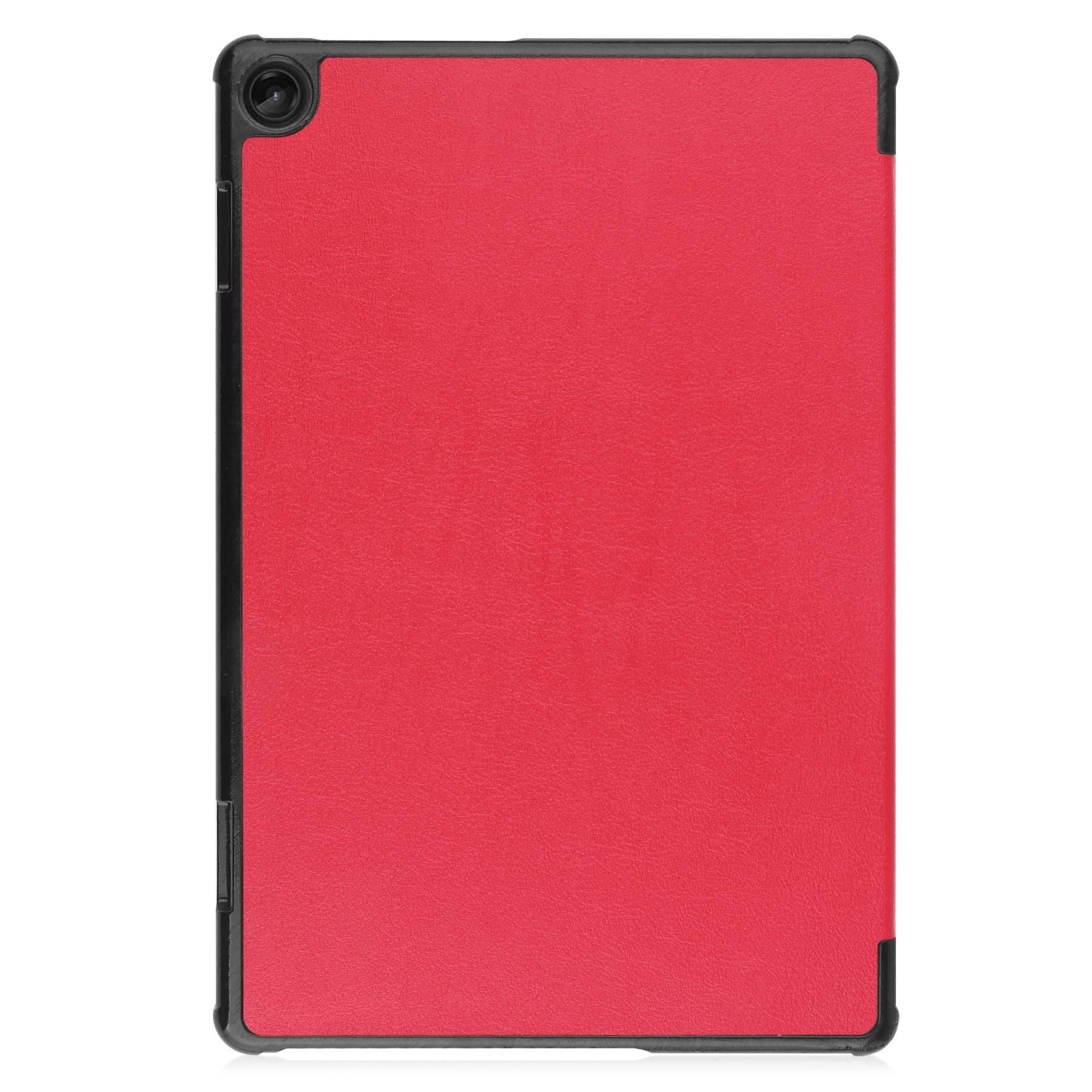 Nomfy Hoes Geschikt voor Lenovo Tab M10 (3rd gen) Hoes Tri-fold Tablet Hoesje Case Met Screenprotector - Hoesje Geschikt voor Lenovo Tab M10 (3e gen) Hoesje Hardcover Bookcase - Rood