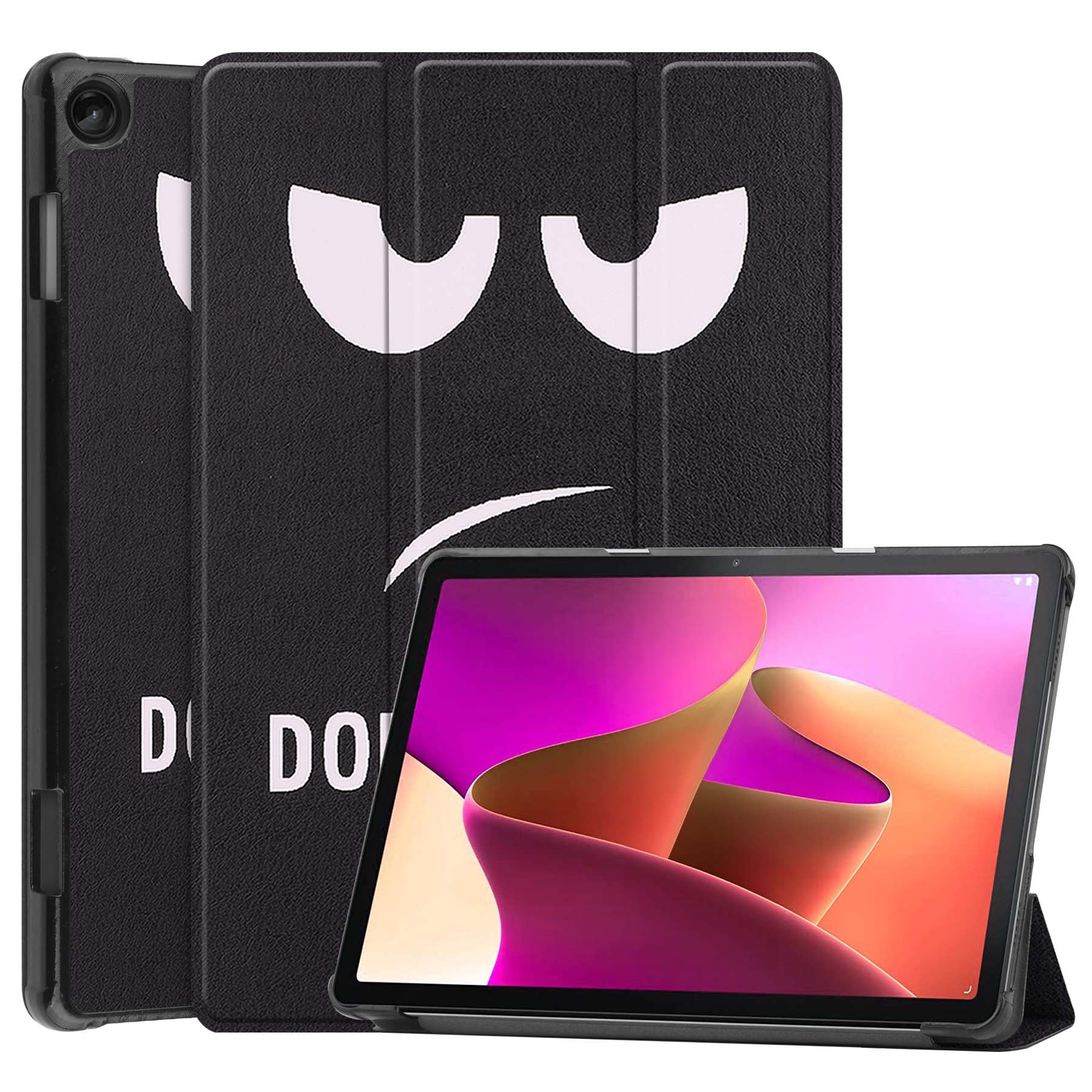 Nomfy Hoes Geschikt voor Lenovo Tab M10 (3rd gen) Hoes Tri-fold Tablet Hoesje Case Met Screenprotector - Hoesje Geschikt voor Lenovo Tab M10 (3e gen) Hoesje Hardcover Bookcase - Don't Touch Me
