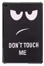 Nomfy Hoes Geschikt voor Lenovo Tab M10 (3rd gen) Hoes Tri-fold Tablet Hoesje Case Met Screenprotector - Hoesje Geschikt voor Lenovo Tab M10 (3e gen) Hoesje Hardcover Bookcase - Don't Touch Me