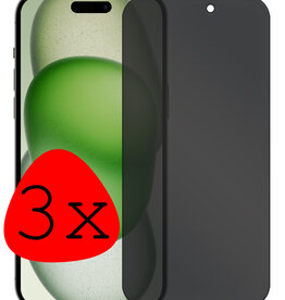 BASEY. BASEY. iPhone 15 Screenprotector Privacy - 3 PACK
