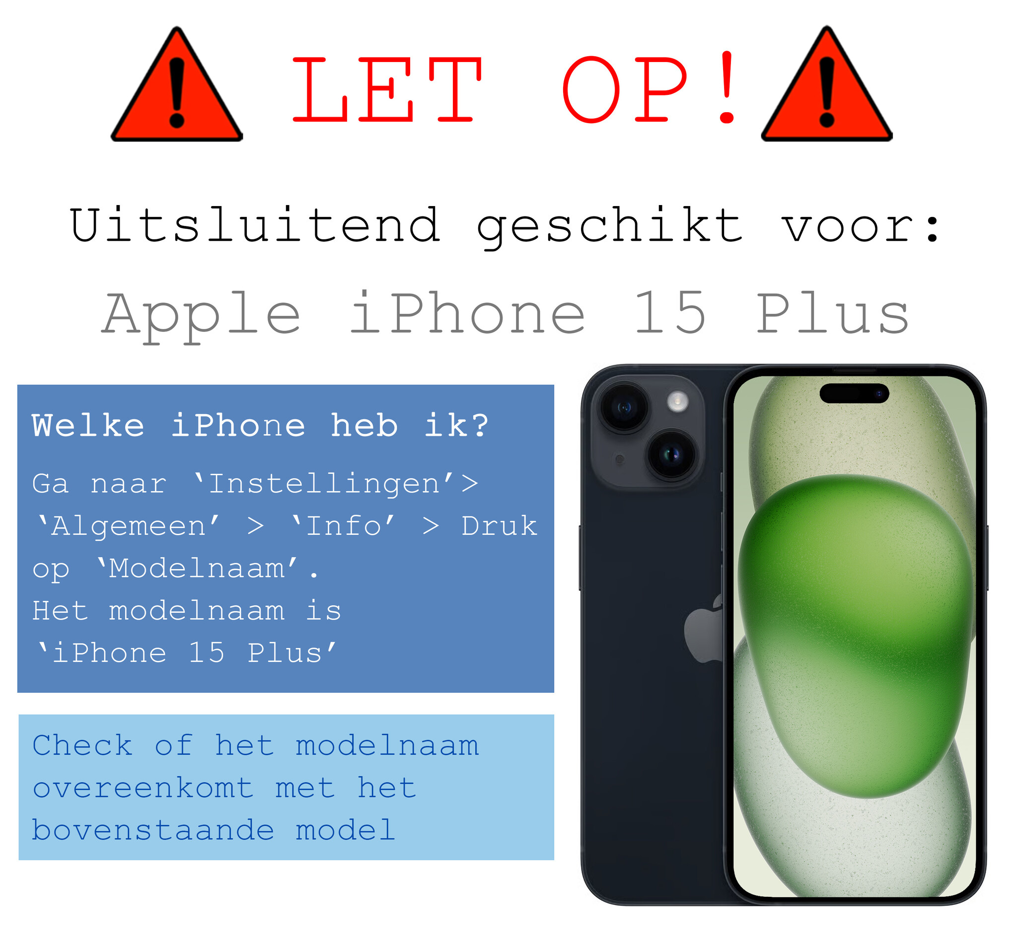 BASEY. Screenprotector Geschikt voor iPhone 15 Plus Screenprotector Tempered Glass - Screenprotector Geschikt voor iPhone 15 Plus Beschermglas Screen Protector Glas