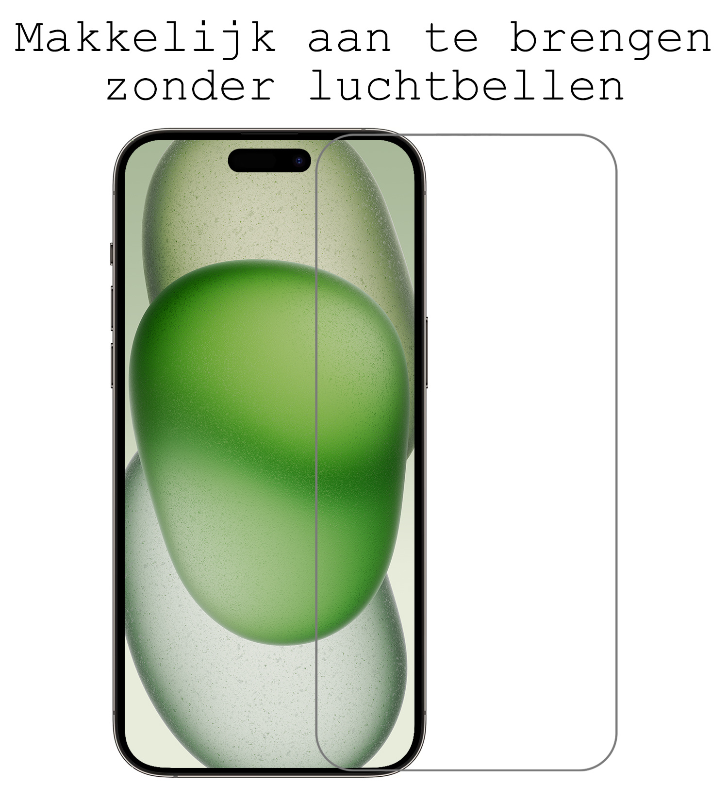 BASEY. Screenprotector Geschikt voor iPhone 15 Plus Screenprotector Tempered Glass - Screenprotector Geschikt voor iPhone 15 Plus Beschermglas Screen Protector Glas - 3 Stuks