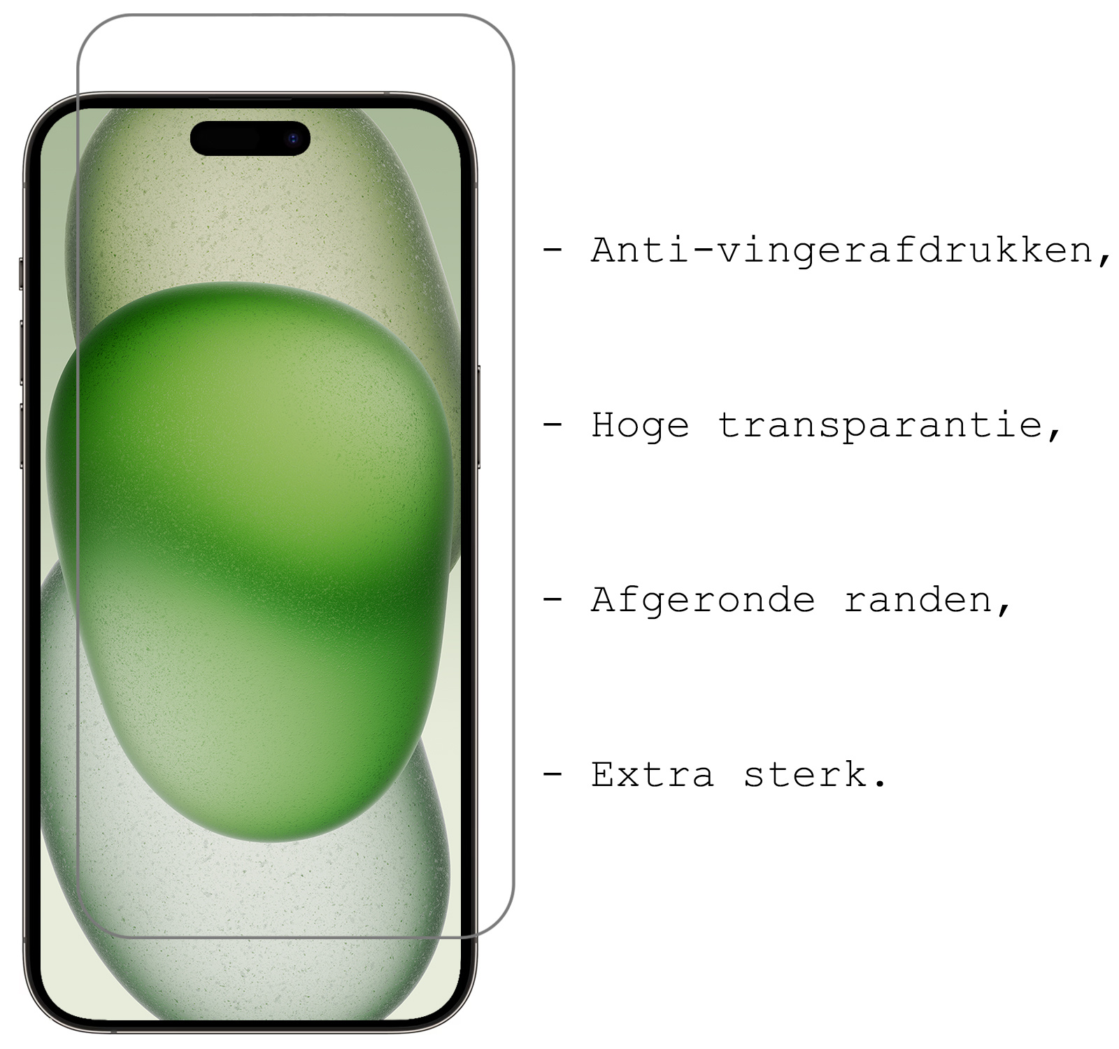 BASEY. Screenprotector Geschikt voor iPhone 15 Pro Max Screenprotector Tempered Glass - Screenprotector Geschikt voor iPhone 15 Pro Max Beschermglas Screen Protector Glas - 2 Stuks
