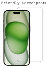 BASEY. Screenprotector Geschikt voor iPhone 15 Pro Max Screenprotector Tempered Glass - Screenprotector Geschikt voor iPhone 15 Pro Max Beschermglas Screen Protector Glas - 2 Stuks